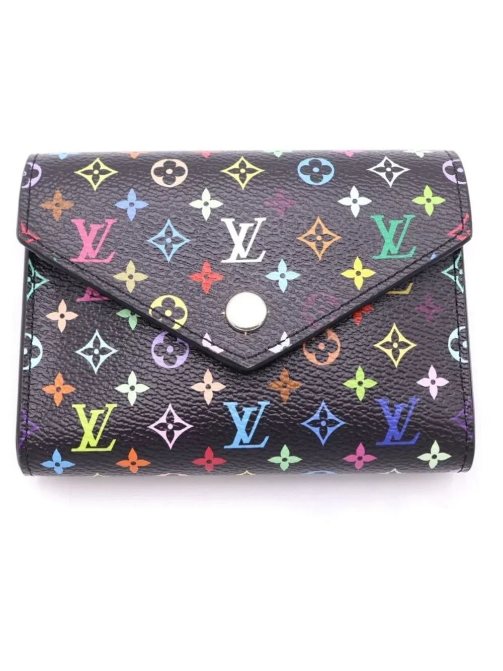 Louis Vuitton Monogram Multicolor Portefeuille Victorine Compact Wallet Trifold